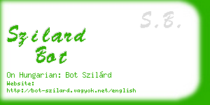 szilard bot business card